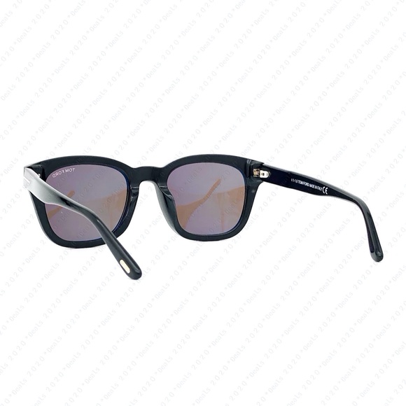 Tom Ford Eugenio FT0676F 01E 53mm Shiny Black Sunglasses - Picture 8 of 9